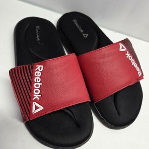 Reebok Red and Black Slide Sandals